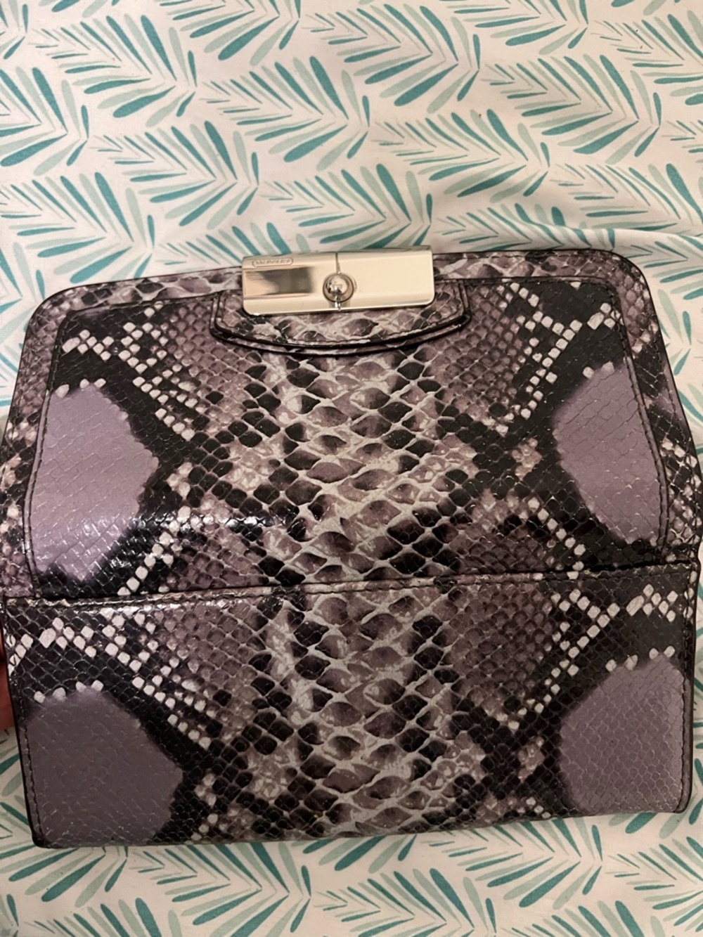 Coach Kristin Python-Embossed Slim Envelope Wallet - Picture 3 of 7